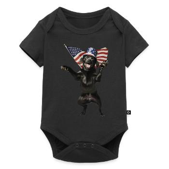 Labrador Retriever - Baby Premium Kurzarmbody - Schwarz - Vorne