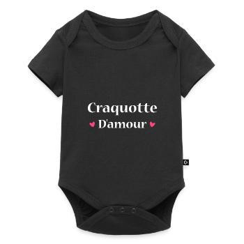 craquotte d'amour - Body à manches courtes Premium Bébé - noir - Devant