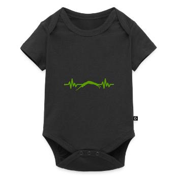Heartbeat Swimmer - Diver Water Sports Athlete - Baby Premium short-sleeve bodysuit - black - Front