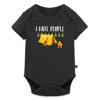 Tente je déteste les gens - Body à manches courtes Premium Bébé - noir - Devant