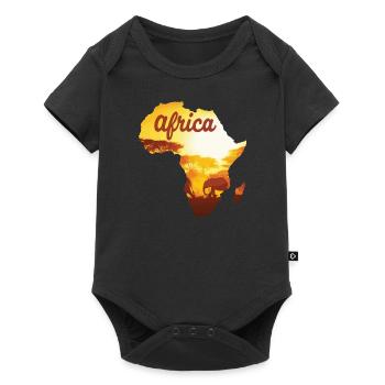 Afrique Eléphant - Body à manches courtes Premium Bébé - noir - Devant