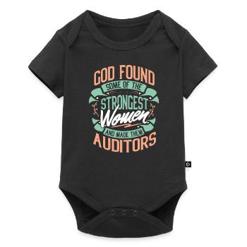 Idée de cadeau femme forte profession auditeur - Body à manches courtes Premium Bébé - noir - Devant