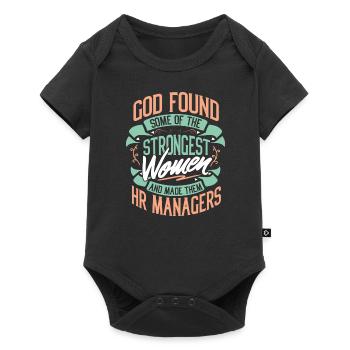 Strong Woman HR Managers Profession Gift Idea - Baby Premium short-sleeve bodysuit - black - Front