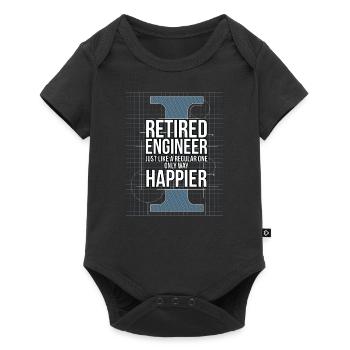 Retired Engineer Happy Retirement Gift - Baby Premium short-sleeve bodysuit - black - Front
