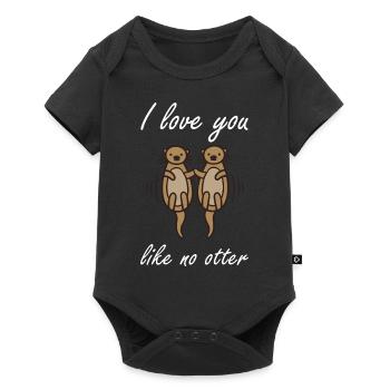 I Love You Like No Otter Relation - Body à manches courtes Premium Bébé - noir - Devant