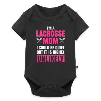 I'm A Lacrosse Mom Funny Muttertag Lacrosse - Baby Premium Kurzarmbody - Schwarz - Vorne