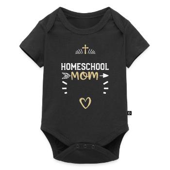 Homeschool Maman - Jésus - Body à manches courtes Premium Bébé - noir - Devant