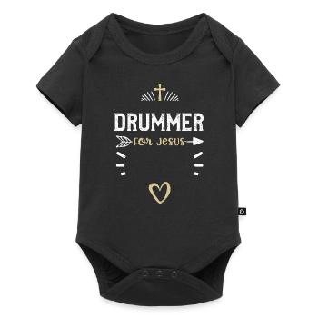 Tambour pour Jésus - Jésus - Body à manches courtes Premium Bébé - noir - Devant
