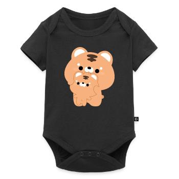 Tiger Couple - Baby Premium short-sleeve bodysuit - black - Front
