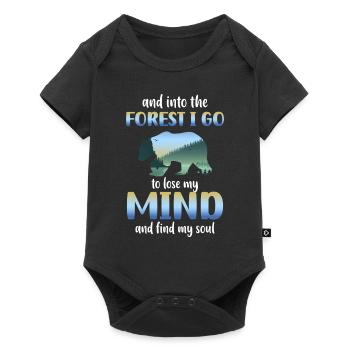 Nature Recreation Hirsch - Baby Premium short-sleeve bodysuit - black - Front