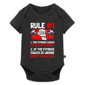 Fitness Muscle Building Bodybuilder - Baby Premium short-sleeve bodysuit - black - Front
