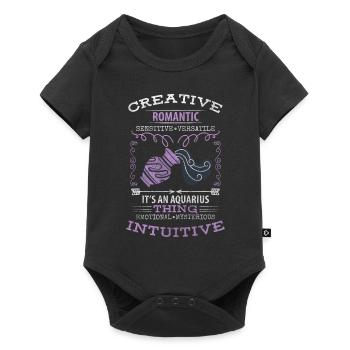 Zodiac sign birthday moon - Baby Premium short-sleeve bodysuit - black - Front