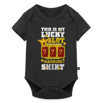 Slot Machine Money Gambler Slot Machine - Baby Premium short-sleeve bodysuit - black - Front