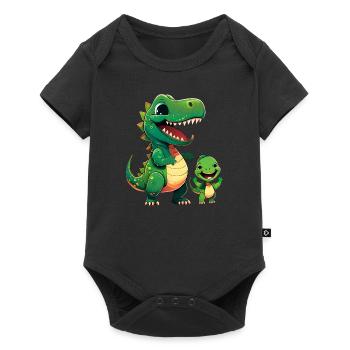 Dinosaur Baby Tyrannosaurus Two Dino T-Rex - Baby Premium short-sleeve bodysuit - black - Front