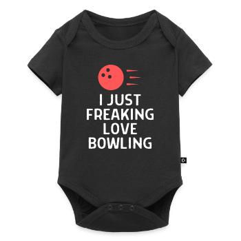 Bowling Sayings Bowling Bowler Skittles Gift - Baby Premium short-sleeve bodysuit - black - Front