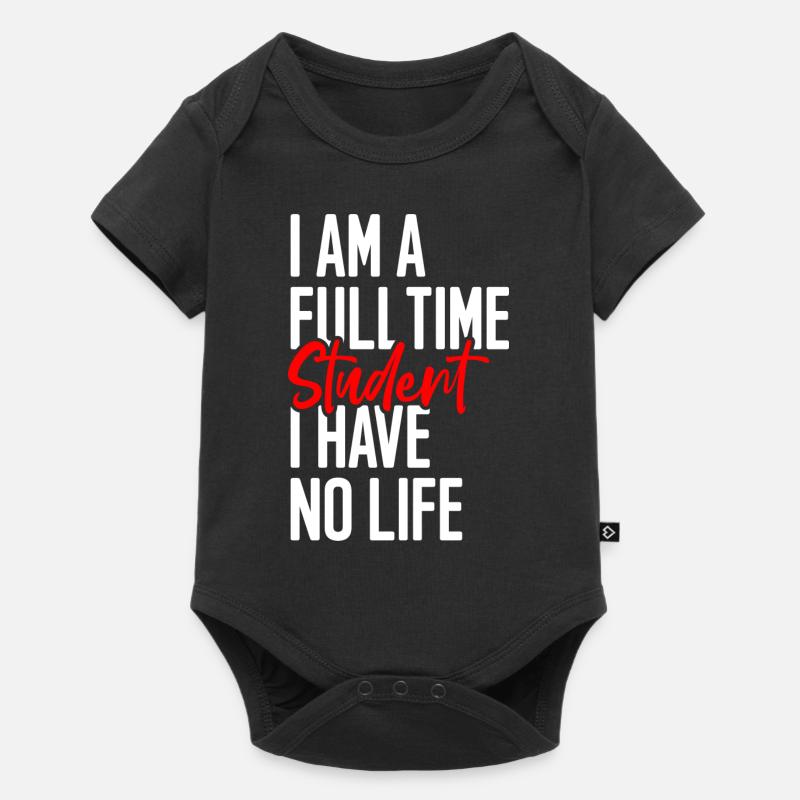 Studying, studying, school, learning - Baby Premium short-sleeve bodysuit - black
