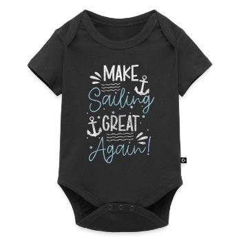 Sailboat Captain Ocean Cruise - Baby Premium short-sleeve bodysuit - black - Front