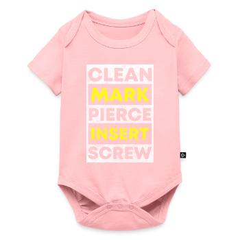 Künstler Tätowierung Körperschmuck Stecker - Baby Premium Kurzarmbody - Rosa - Vorne