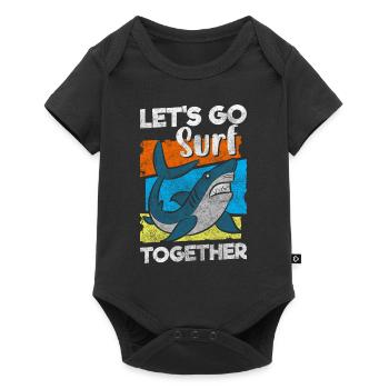 Shark Fin Angler King - Baby Premium short-sleeve bodysuit - black - Front