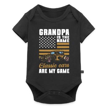 Car Musclecar Mechanic Sports Car - Baby Premium short-sleeve bodysuit - black - Front