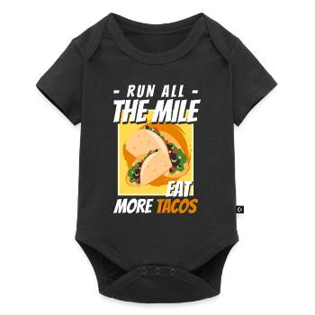 Taco Food Latino Burrito - Baby Premium short-sleeve bodysuit - black - Front