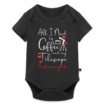 Astronomy Planets Galaxy Astronaut - Baby Premium short-sleeve bodysuit - black - Front