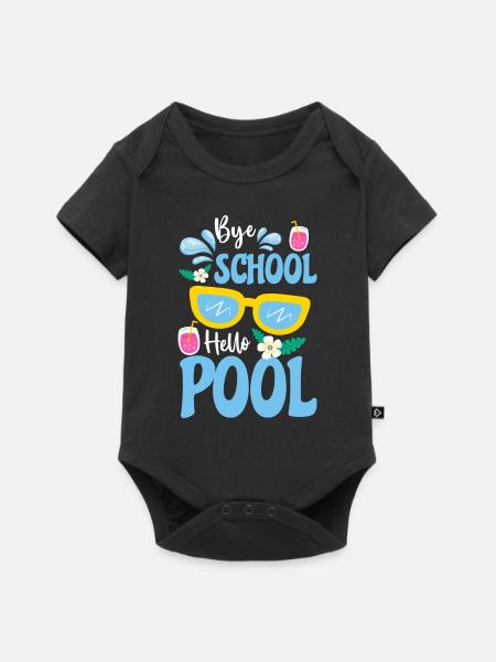 Pool Pool Party Erholung - Baby Premium Kurzarmbody - Schwarz