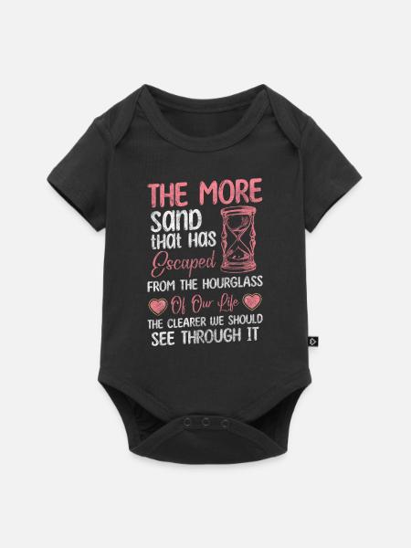 Sanduhr Modern Countdown - Baby Premium Kurzarmbody - Schwarz
