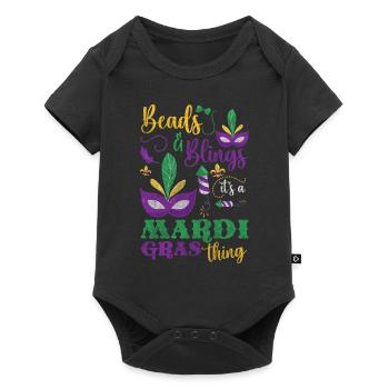 Carnival Celebration Colorful Beads - Baby Premium short-sleeve bodysuit - black - Front
