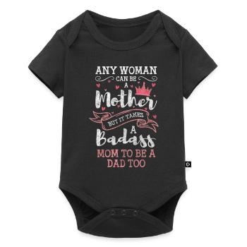 Eltern Kinder Sarkasmus - Baby Premium Kurzarmbody - Schwarz - Vorne