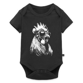 Chicken Cool Summer - Baby Premium short-sleeve bodysuit - black - Front