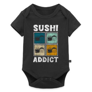 Cuisine japonaise Kawaii Maki - Body à manches courtes Premium Bébé - noir - Devant