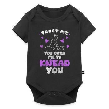 Wellness Geist Mensch Abschalten - Baby Premium Kurzarmbody - Schwarz - Vorne