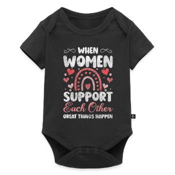 Women - Baby Premium short-sleeve bodysuit - black - Front