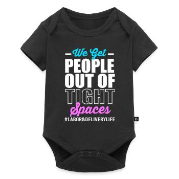 Midwife - Baby Premium short-sleeve bodysuit - black - Front