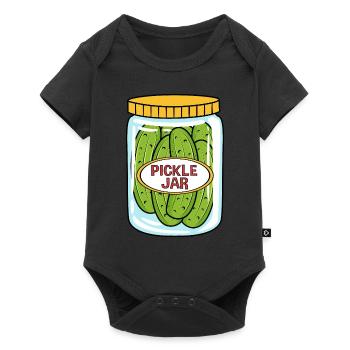 Essiggurke Gurke Gurken - Baby Premium Kurzarmbody - Schwarz - Vorne