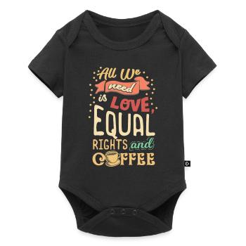 LGBT LGBTQ Arc-en-ciel Gay Lesbienne Cadeau - Body à manches courtes Premium Bébé - noir - Devant