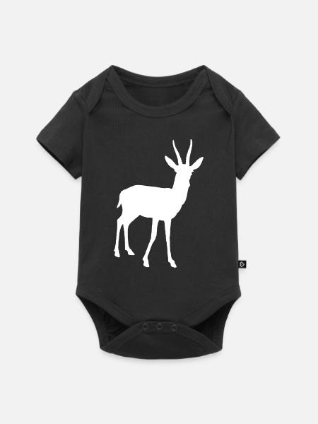 Gazelle - Baby Premium Kurzarmbody - Schwarz