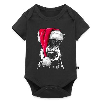 Bonnet de Noël MINIATURE SCHNAUZER Wilsigns - Body à manches courtes Premium Bébé - noir - Devant