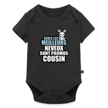 les meilleurs neveux sont promus cousin - Body à manches courtes Premium Bébé - noir - Devant