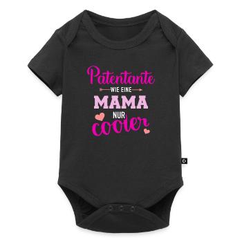 Patentante - Baby Premium Kurzarmbody - Schwarz - Vorne