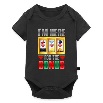 Slot machine | I'm Here For The Bonus Casino - Baby Premium short-sleeve bodysuit - black - Front