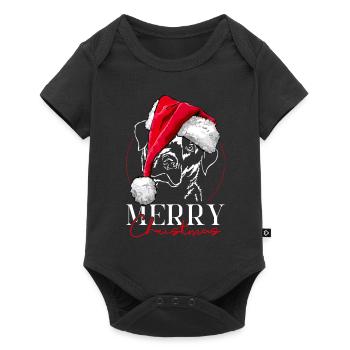 Santa LABRADOR RETRIEVER Merry Christmas Wilsigns - Baby Premium short-sleeve bodysuit - black - Front
