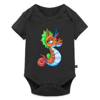 Cute Seahorse Unicorn Seahorse Gift - Baby Premium short-sleeve bodysuit - black - Front