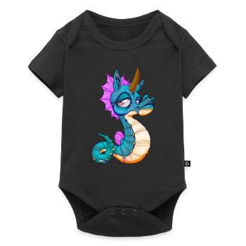 Cute Seahorse Unicorn Seahorse Gift - Baby Premium short-sleeve bodysuit - black - Front