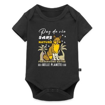 Pas de vie sans nature préservons notre belle... - Body à manches courtes Premium Bébé - noir - Devant