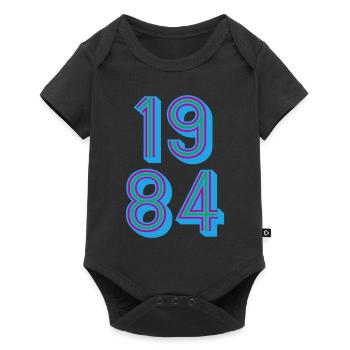 1984 Année de naissance | Couleurs changeantes - Body à manches courtes Premium Bébé - noir - Devant