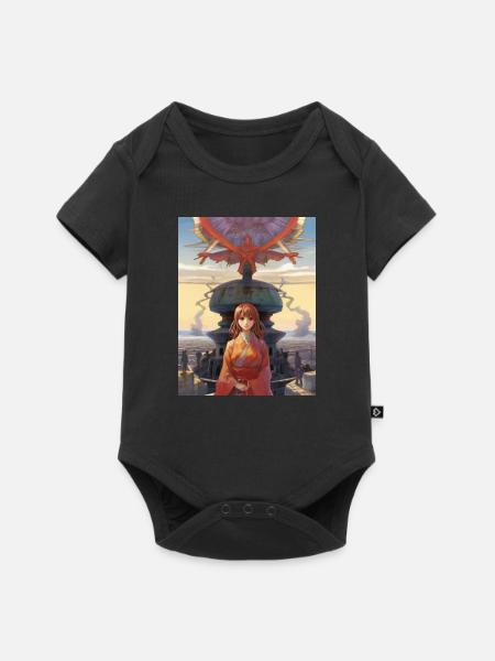 Manga Frau - Baby Premium Kurzarmbody - Schwarz