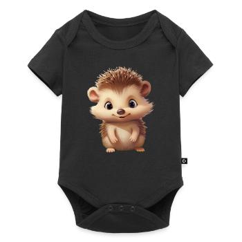 Hérisson mignon pour bébés et enfants - Body à manches courtes Premium Bébé - noir - Devant