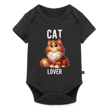 cat lover - Body à manches courtes Premium Bébé - noir - Devant